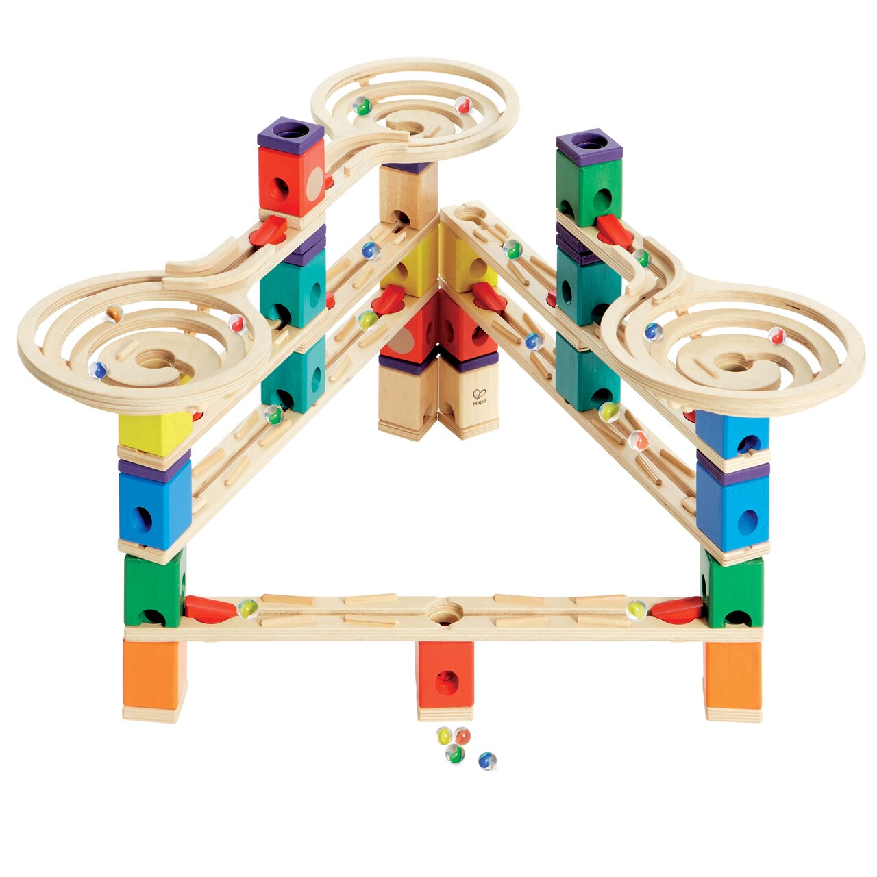 Hape Quadrilla Wooden Marble Run DIY Construction: Vertigo - 134 Pieces